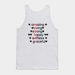 Amazing, Loving, Stong, Happy, Selfless, Graceful Tank Top